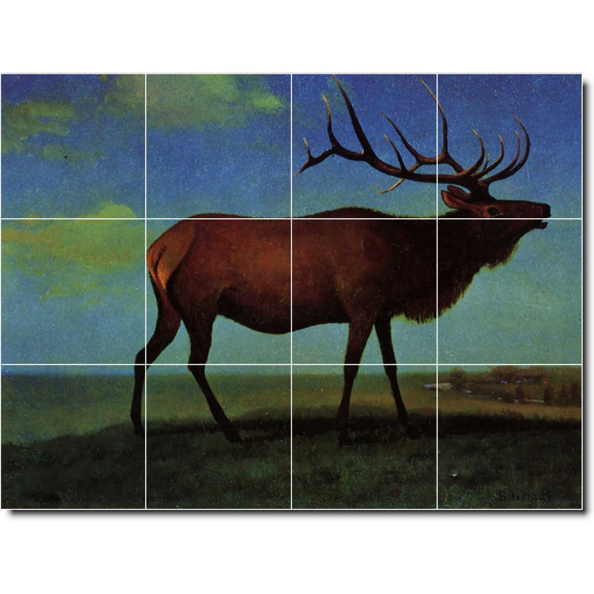 albert bierstadt animal painting ceramic tile mural p00406