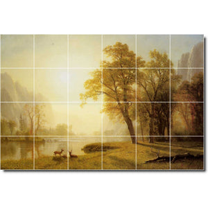 albert bierstadt landscape painting ceramic tile mural p00444