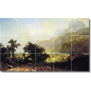 albert bierstadt landscape painting ceramic tile mural p00447