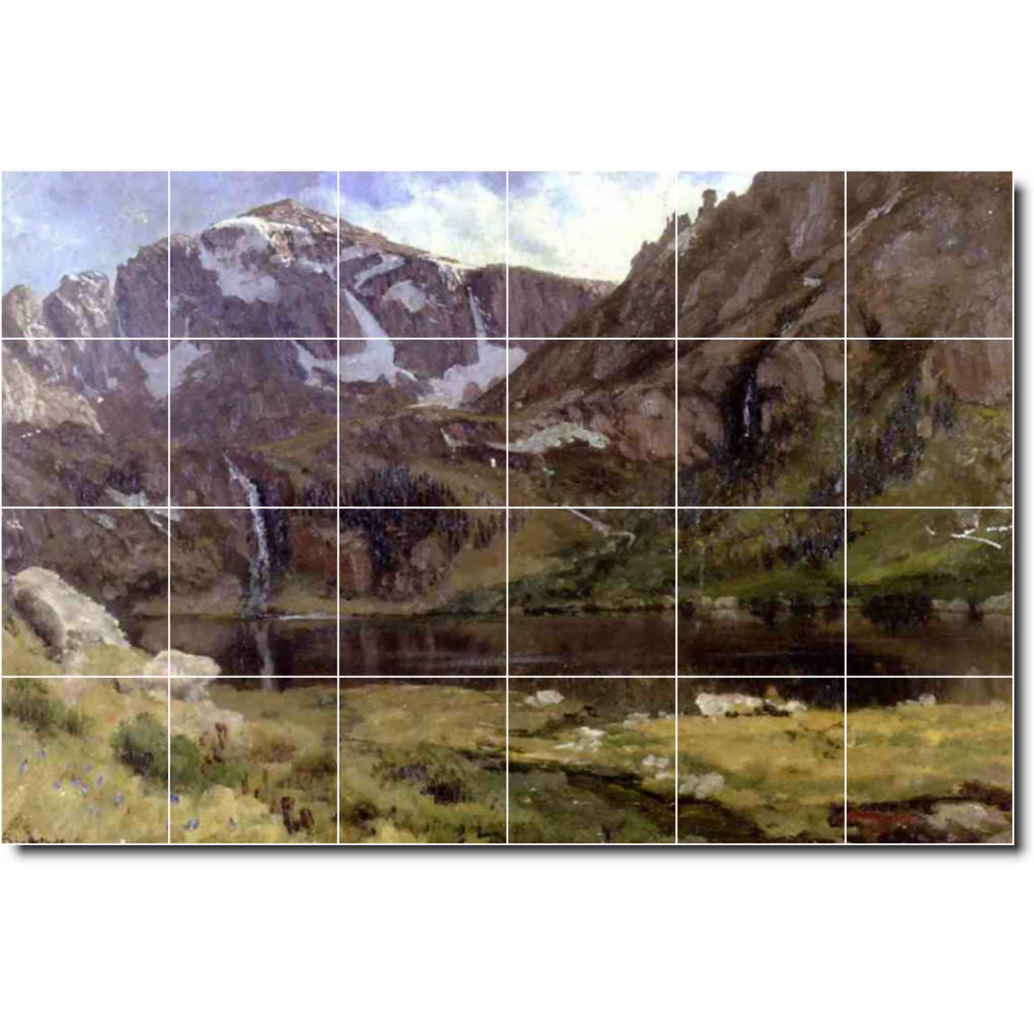 albert bierstadt landscape painting ceramic tile mural p00470