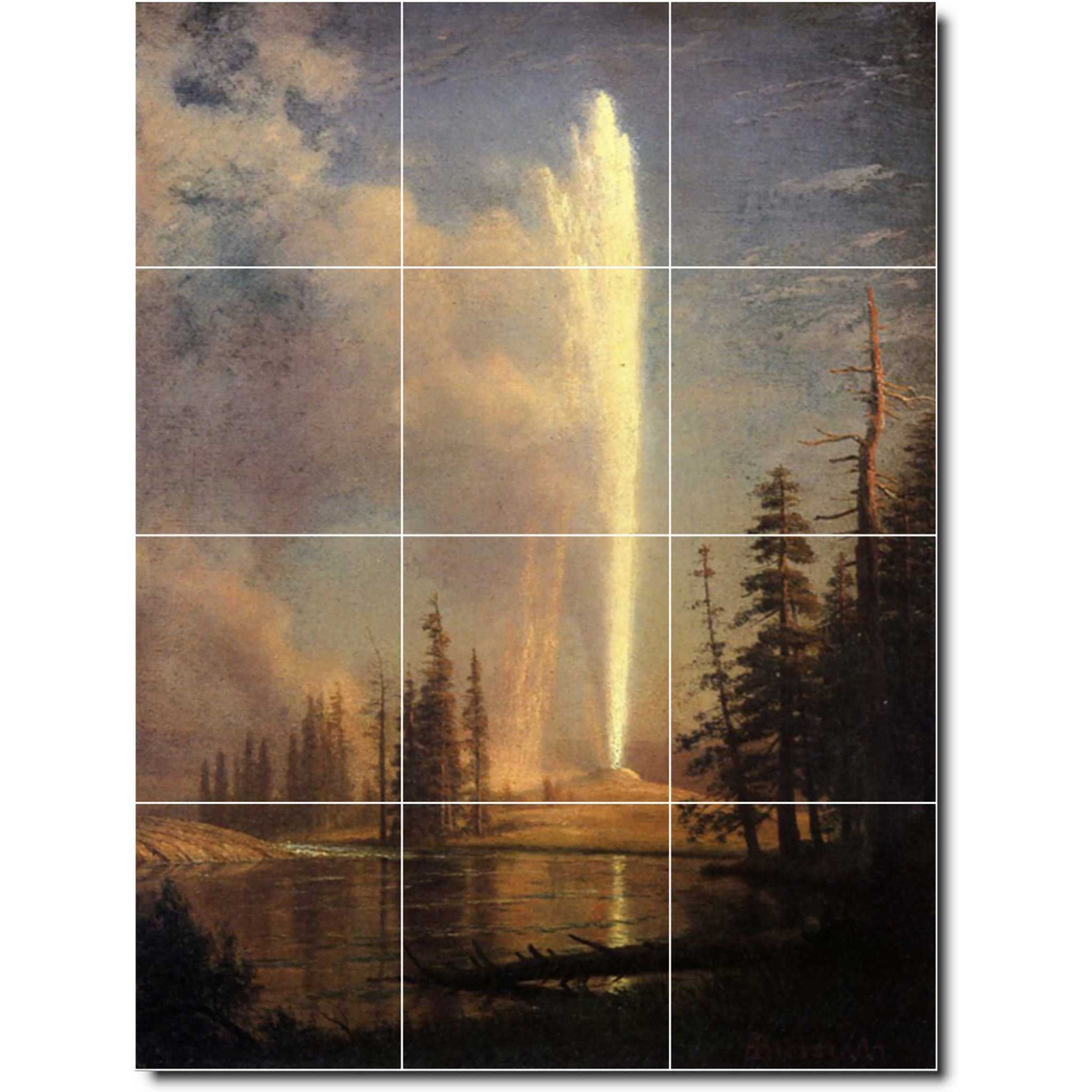 albert bierstadt country painting ceramic tile mural p00485