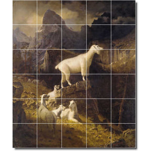 albert bierstadt animal painting ceramic tile mural p00498