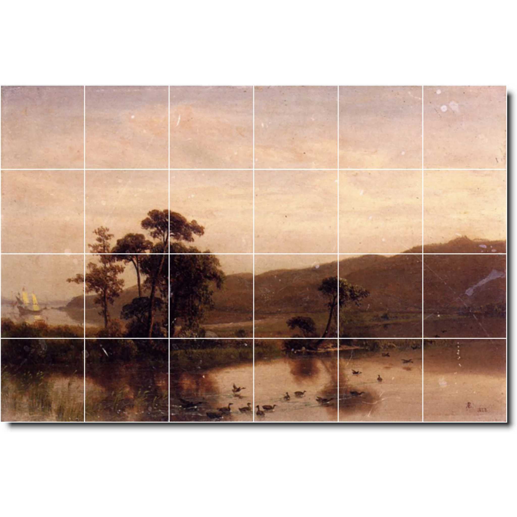 albert bierstadt landscape painting ceramic tile mural p00519
