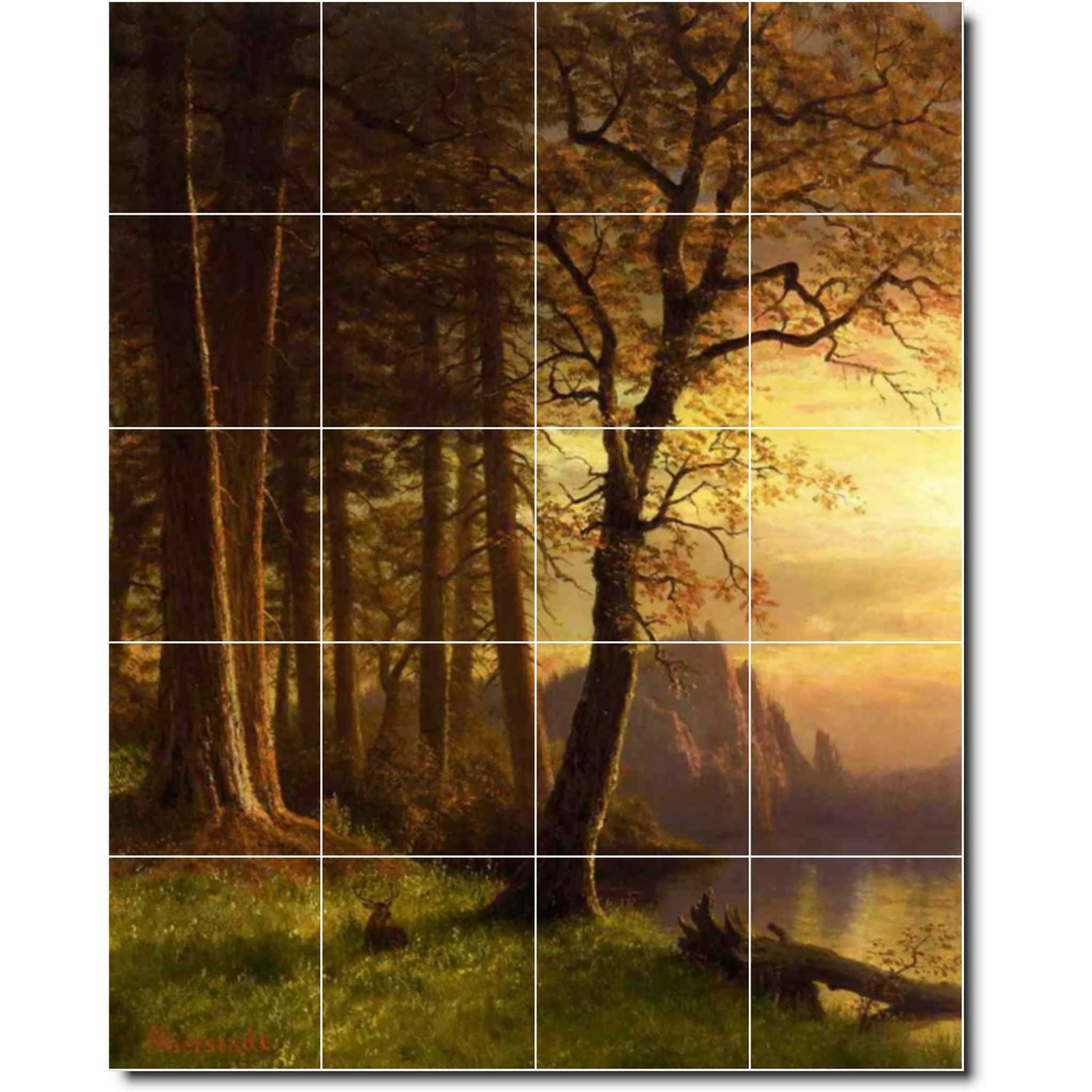 albert bierstadt landscape painting ceramic tile mural p00527