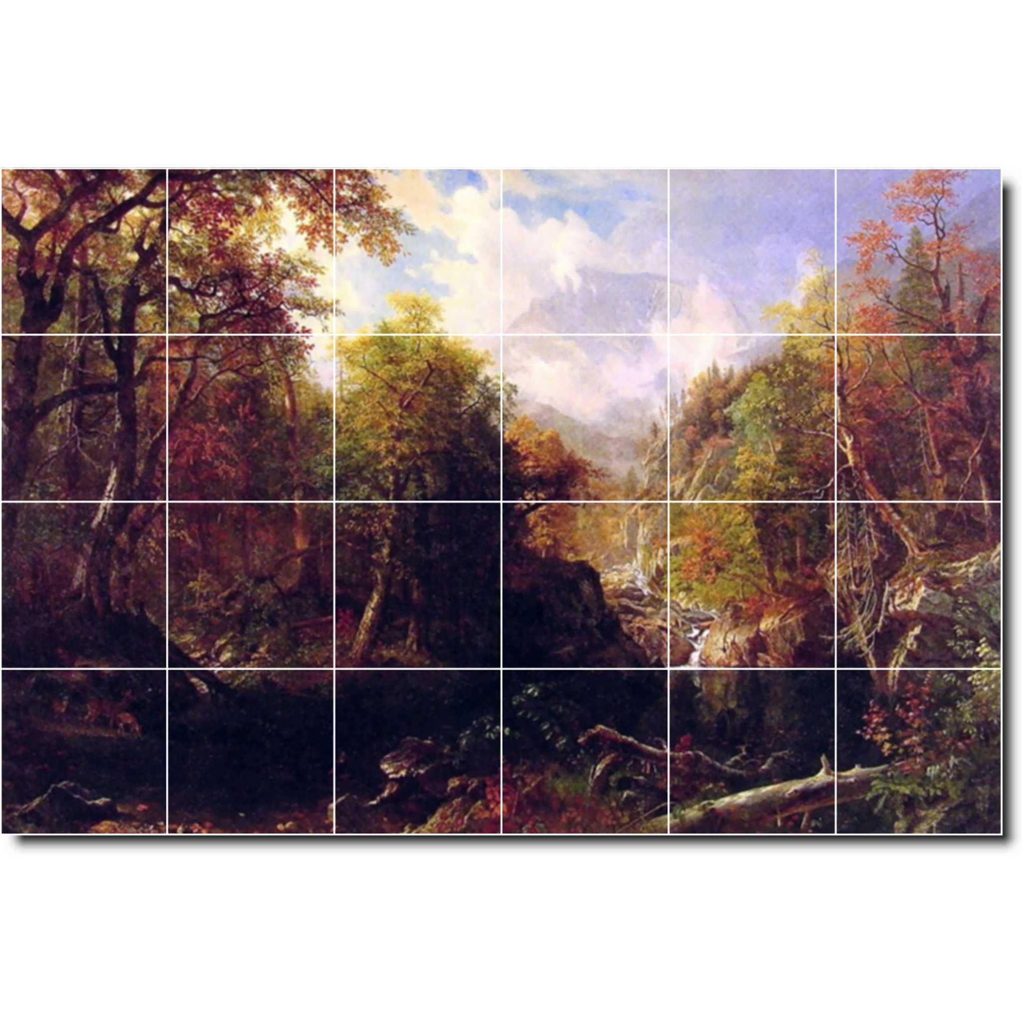 albert bierstadt landscape painting ceramic tile mural p00542