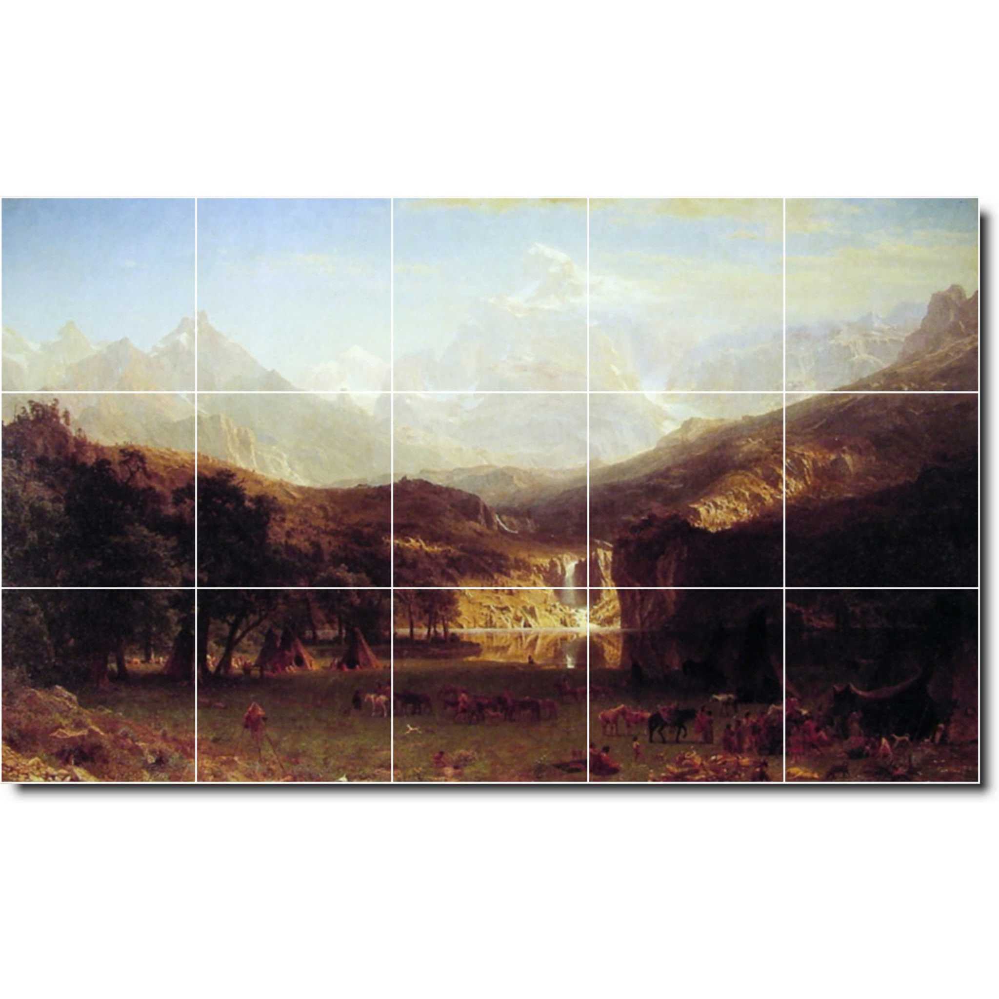 albert bierstadt landscape painting ceramic tile mural p00560