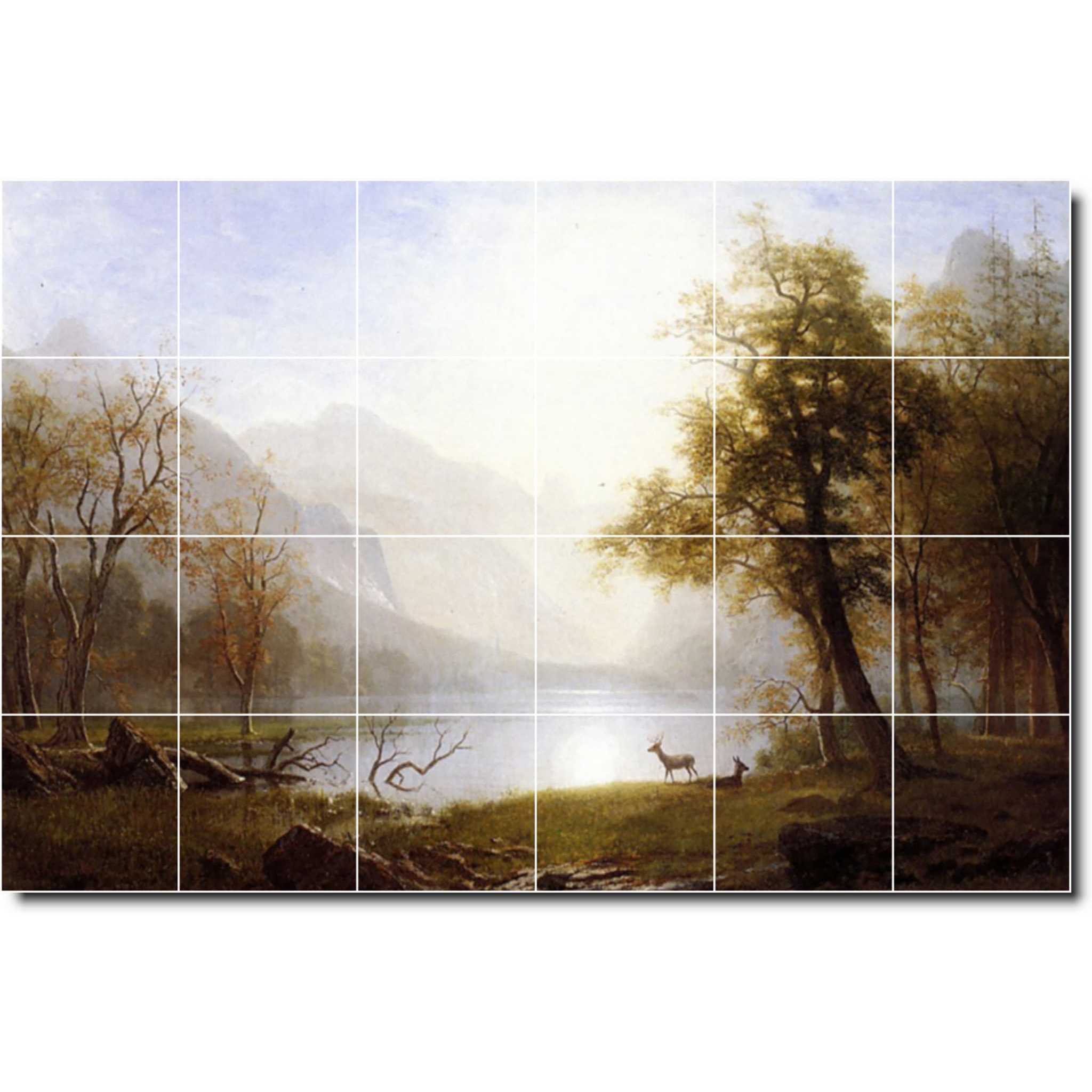 albert bierstadt landscape painting ceramic tile mural p00572
