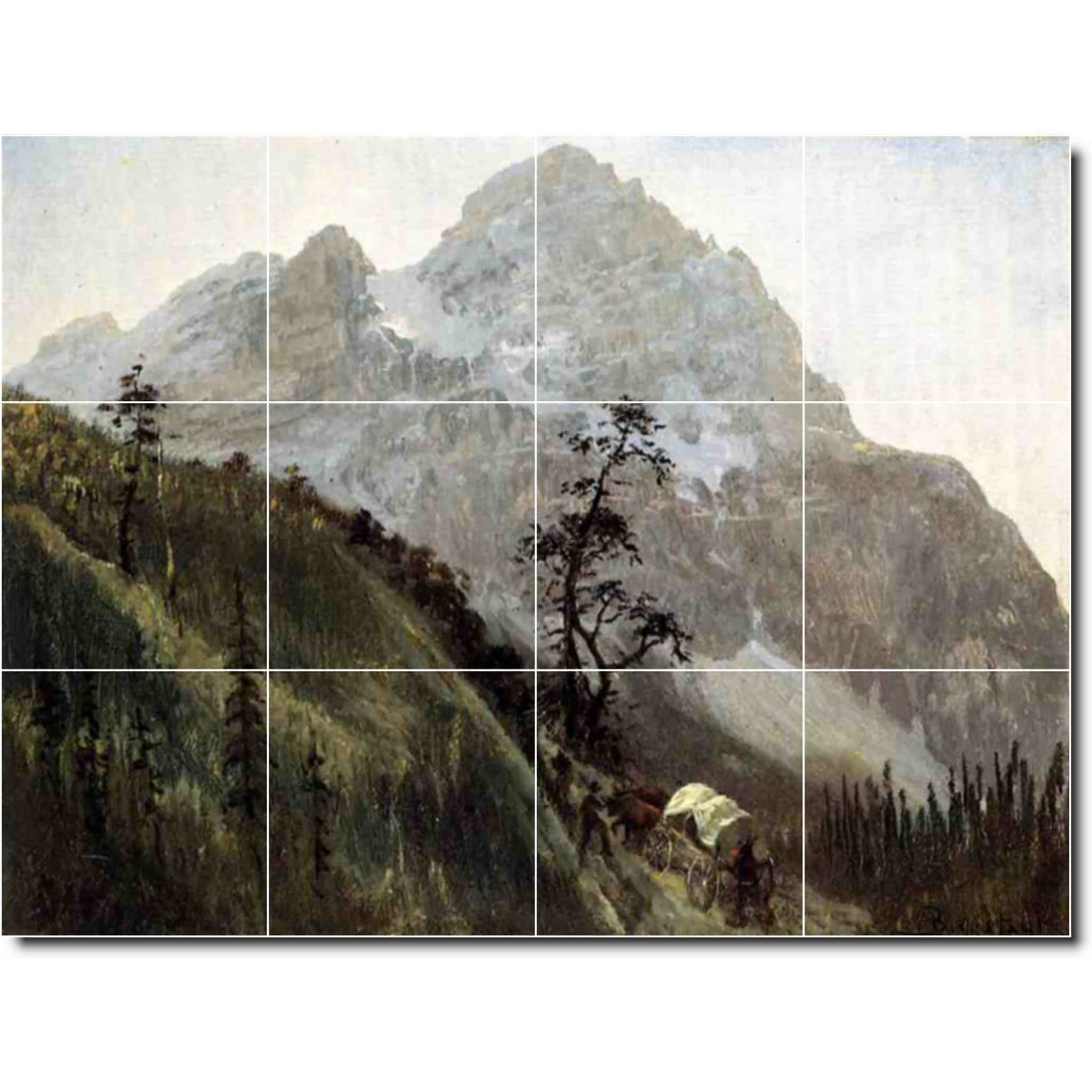 albert bierstadt landscape painting ceramic tile mural p00579