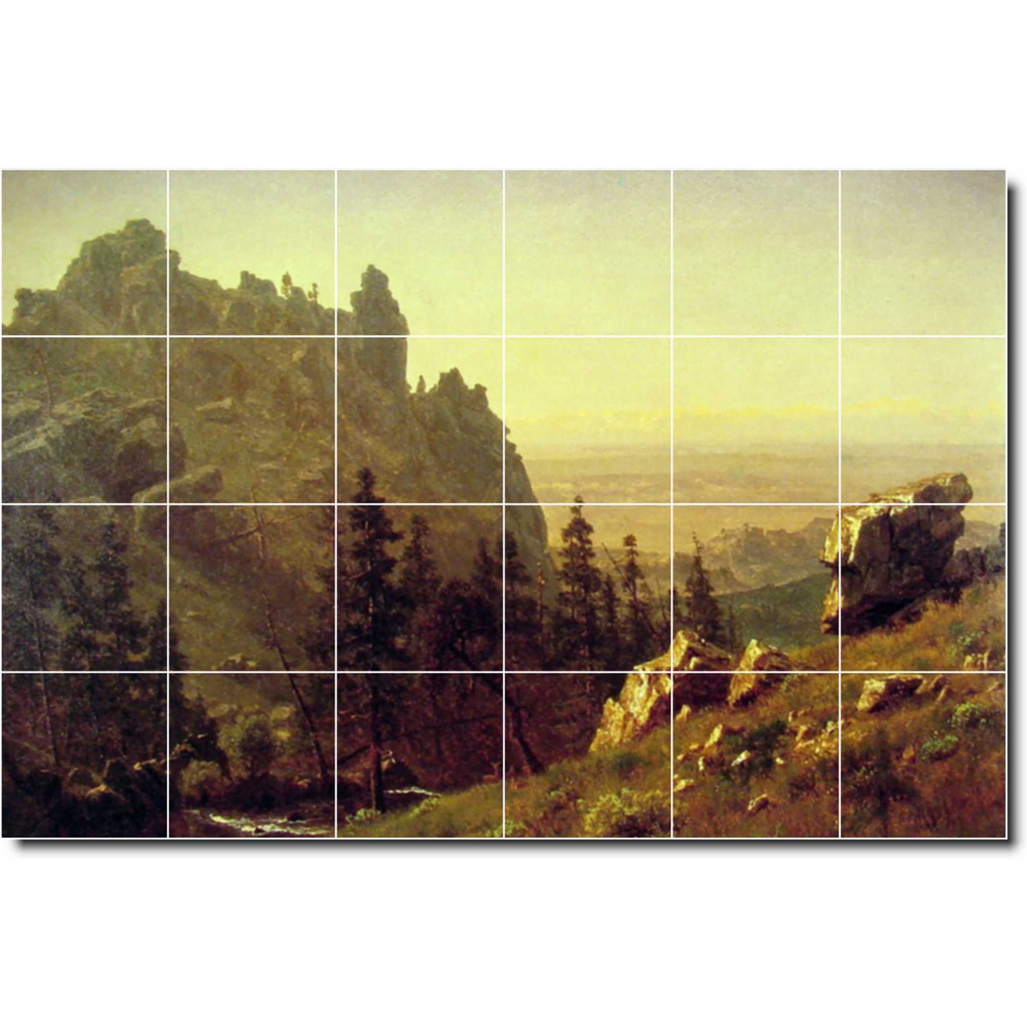 albert bierstadt landscape painting ceramic tile mural p00584