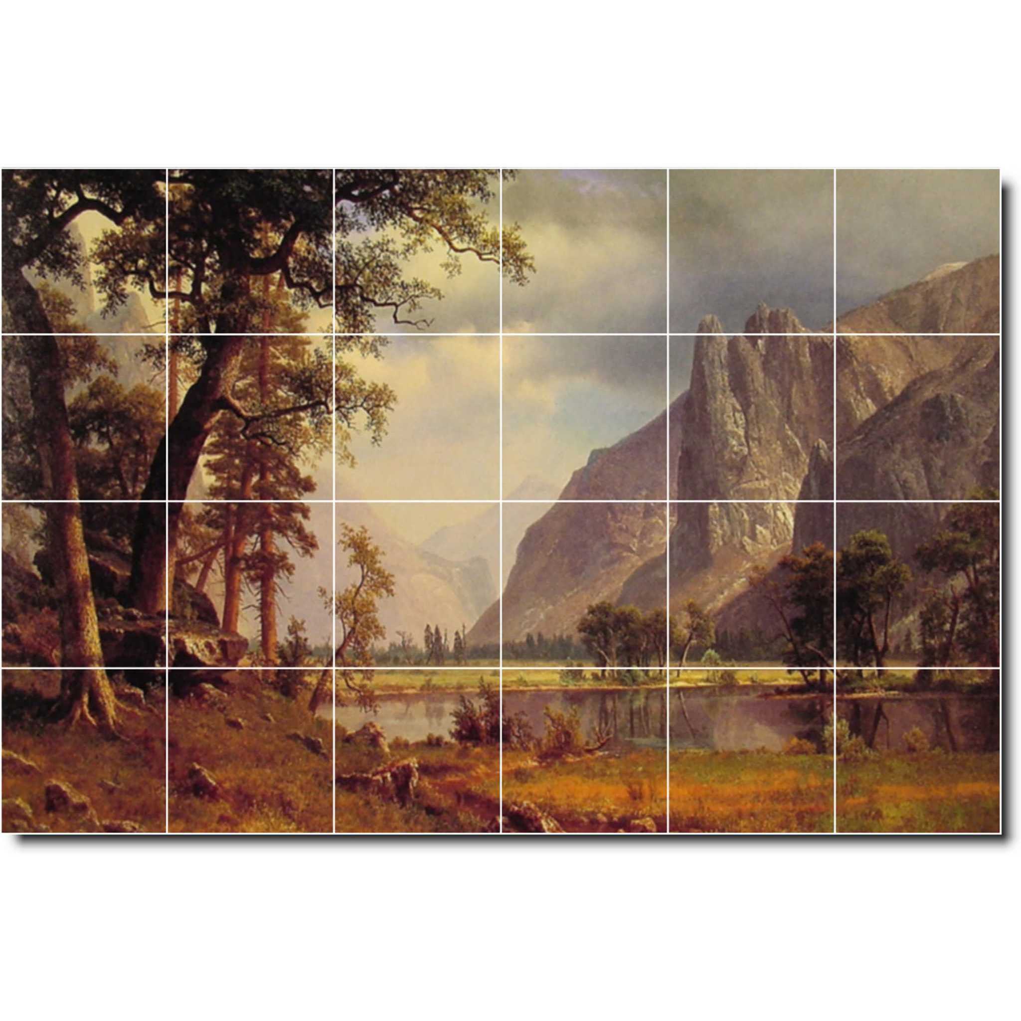 albert bierstadt landscape painting ceramic tile mural p00588