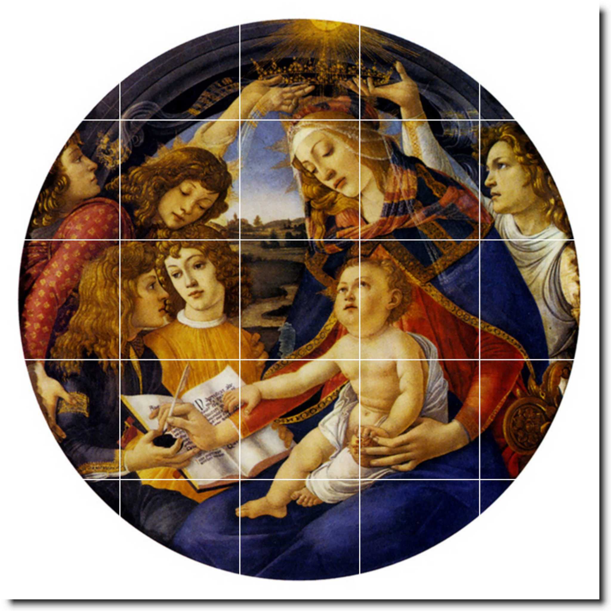 sandro botticelli religious painting ceramic tile mural p00679
