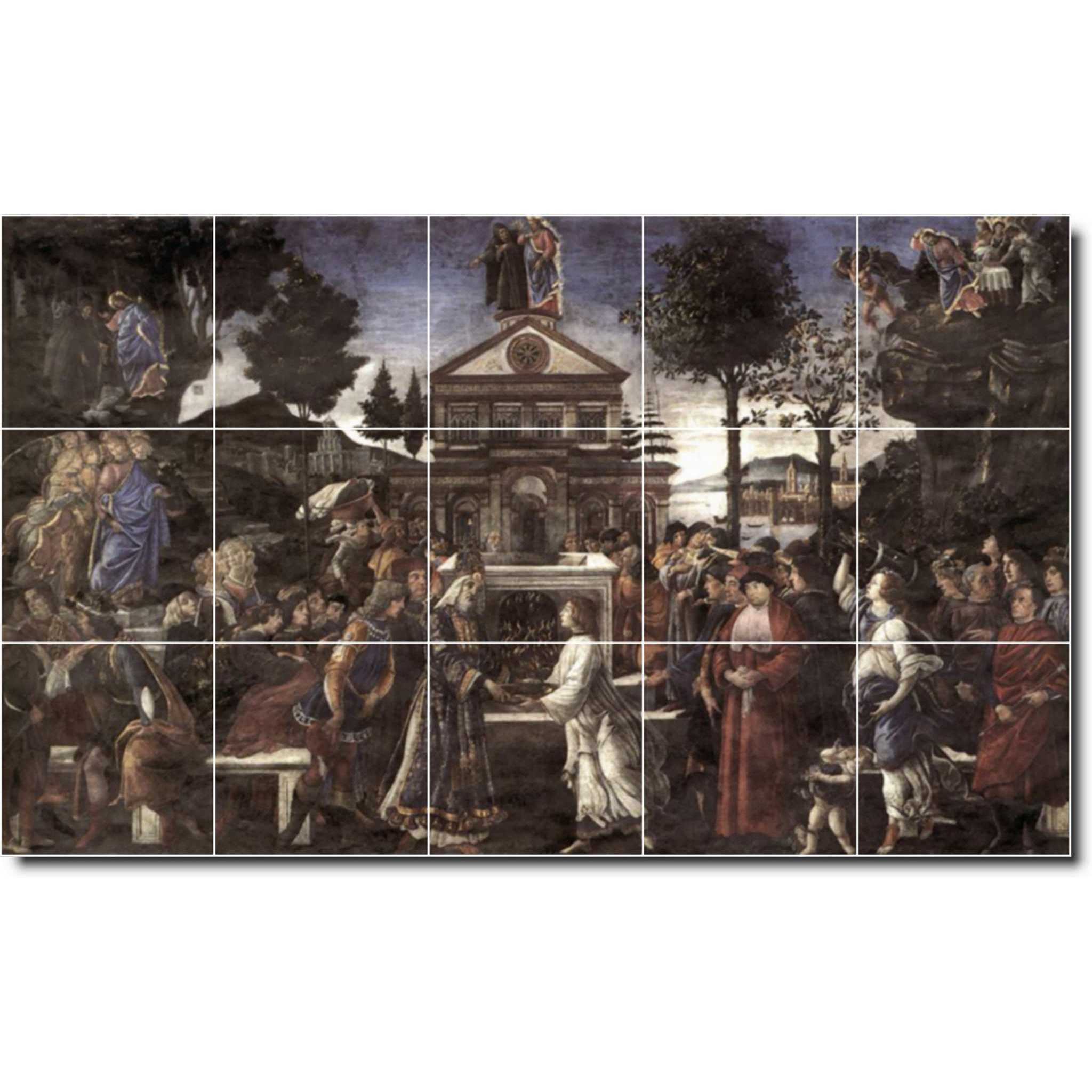 sandro botticelli religious painting ceramic tile mural p00718