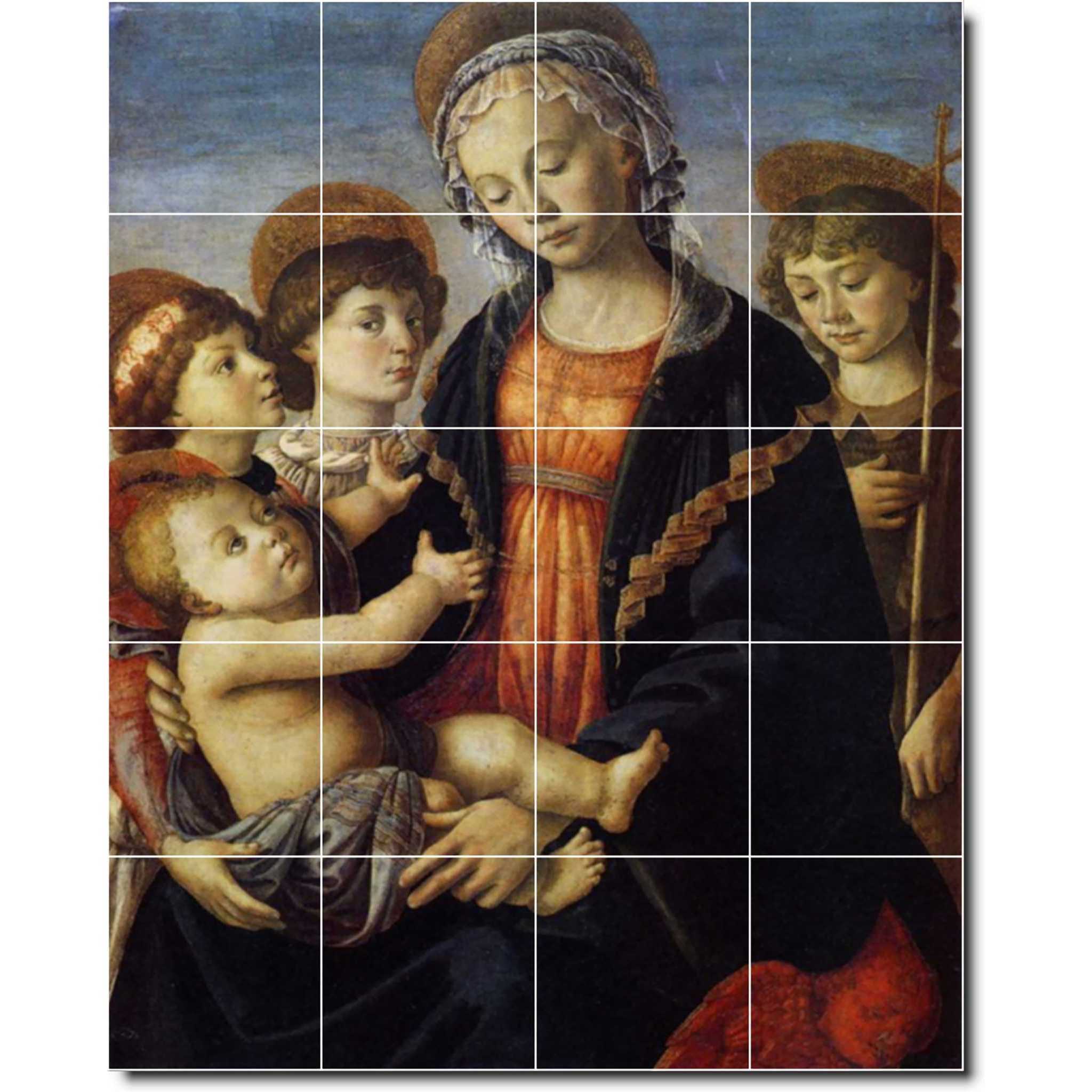 sandro botticelli religious painting ceramic tile mural p00726