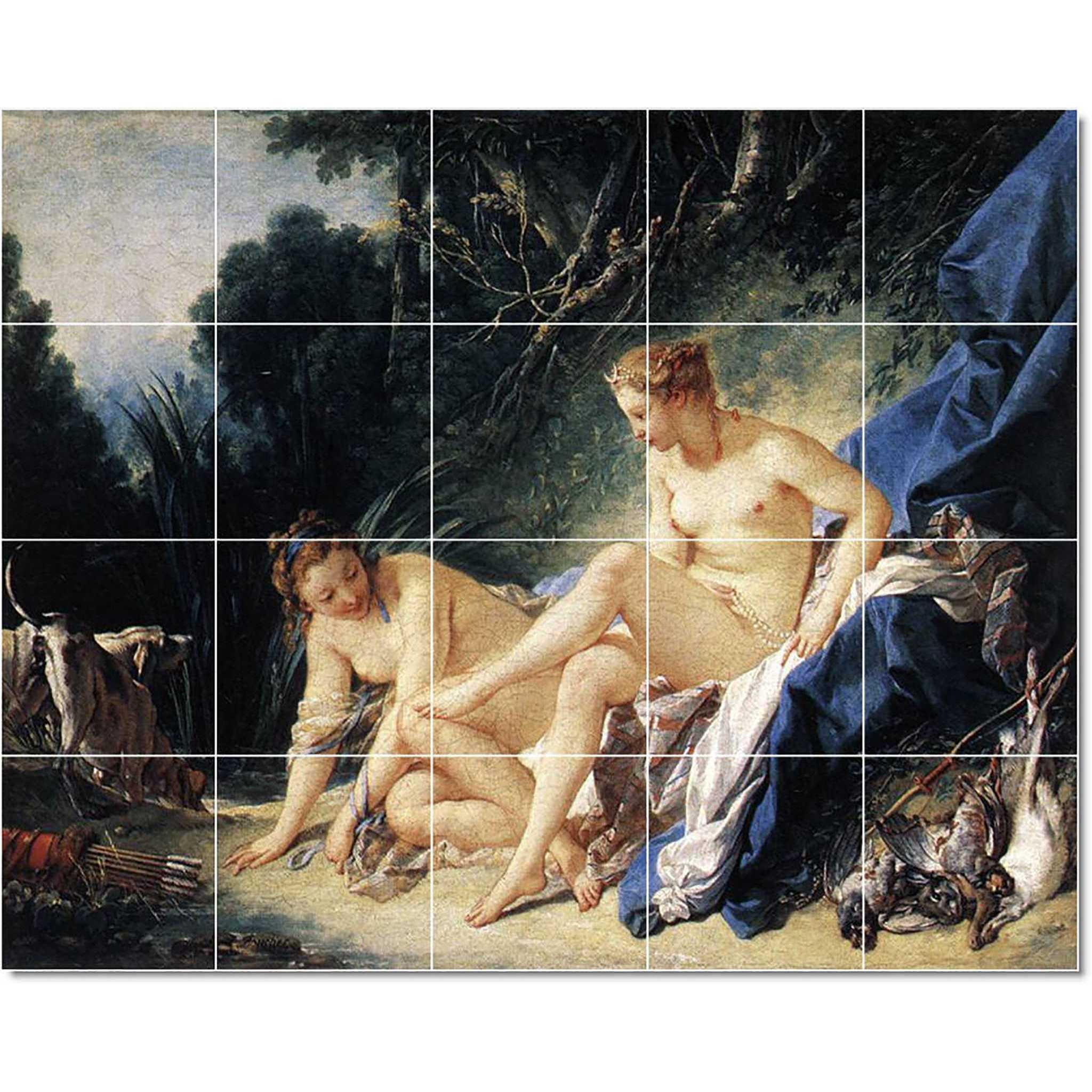 francois boucher nude painting ceramic tile mural p22143