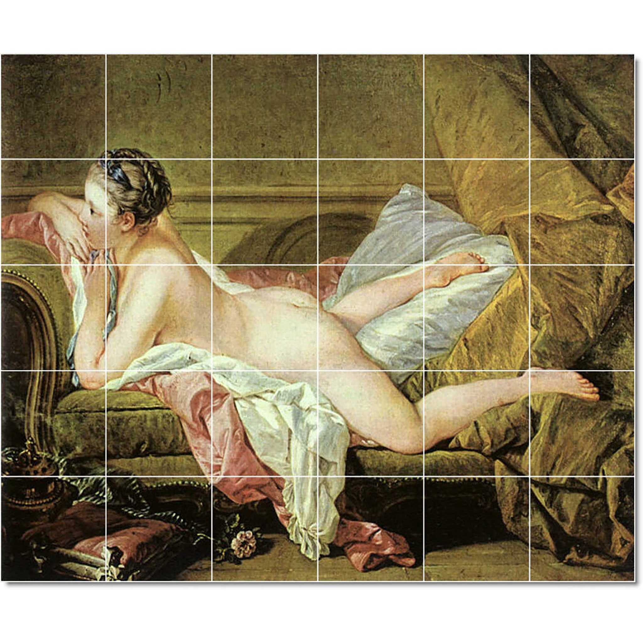 francois boucher nude painting ceramic tile mural p22148