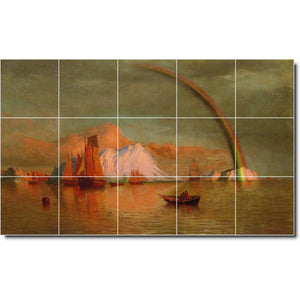 william bradford waterfront painting ceramic tile mural p00989