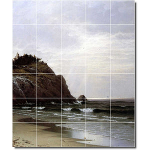 alfred bricher waterfront painting ceramic tile mural p01017
