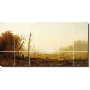 alfred bricher waterfront painting ceramic tile mural p01024
