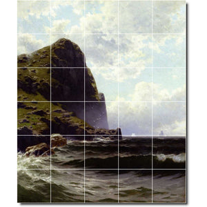 alfred bricher waterfront painting ceramic tile mural p01029