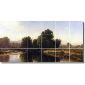 alfred bricher country painting ceramic tile mural p01032