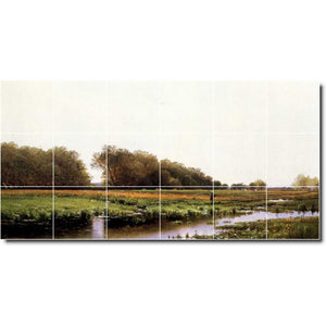 alfred bricher country painting ceramic tile mural p01043
