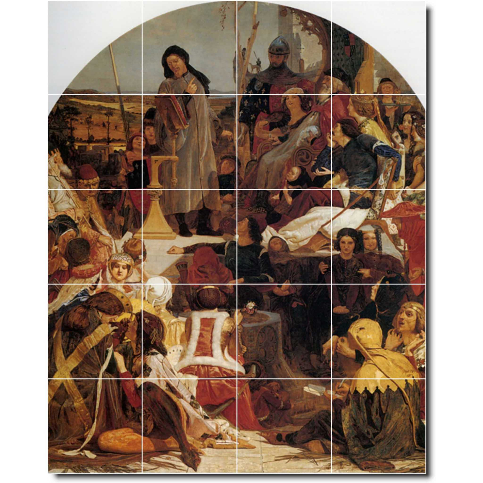 ford madox brown historical painting ceramic tile mural p01131