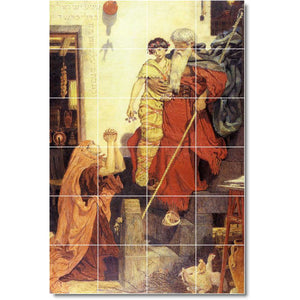 ford madox brown religious painting ceramic tile mural p01132