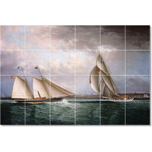 james buttersworth boat ship painting ceramic tile mural p22191