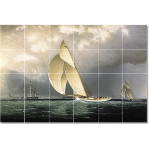 james buttersworth boat ship painting ceramic tile mural p22198
