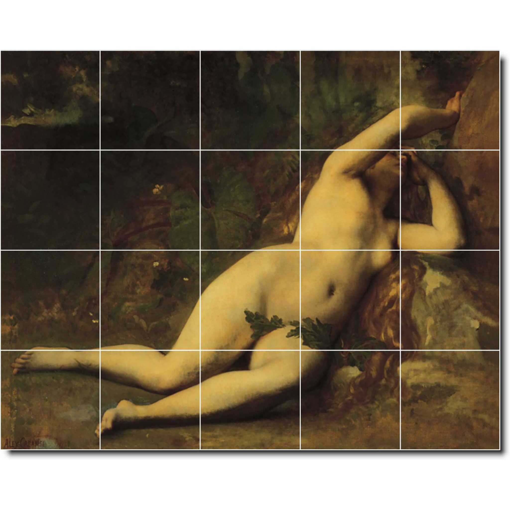 alexandre cabanel nude painting ceramic tile mural p01224