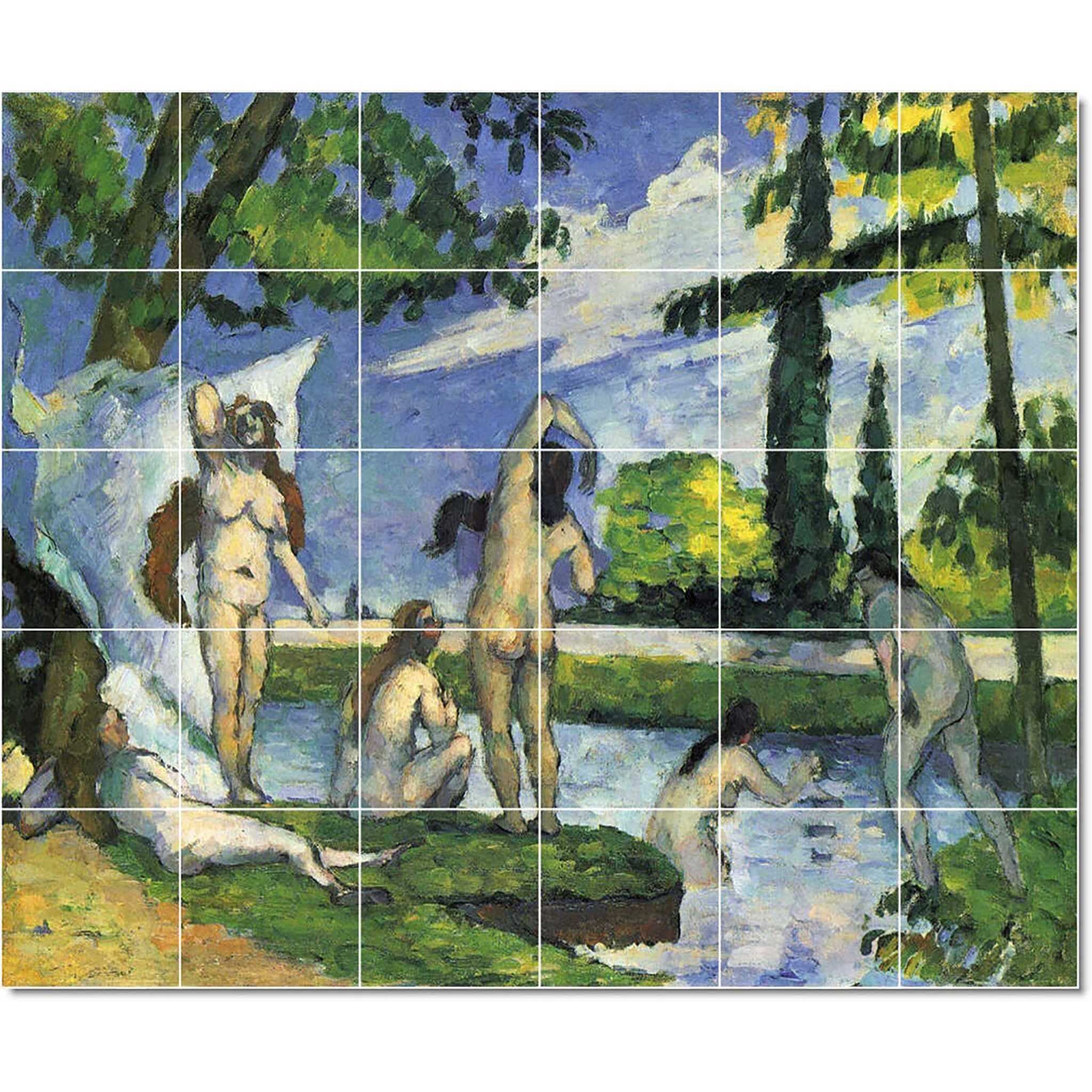 paul cezanne nude painting ceramic tile mural p22204