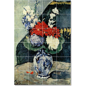 paul cezanne flower painting ceramic tile mural p22208