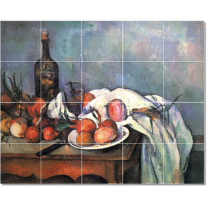 paul cezanne fruit vegetable painting ceramic tile mural p22213