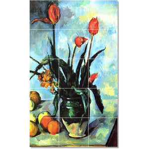 paul cezanne flower painting ceramic tile mural p22215