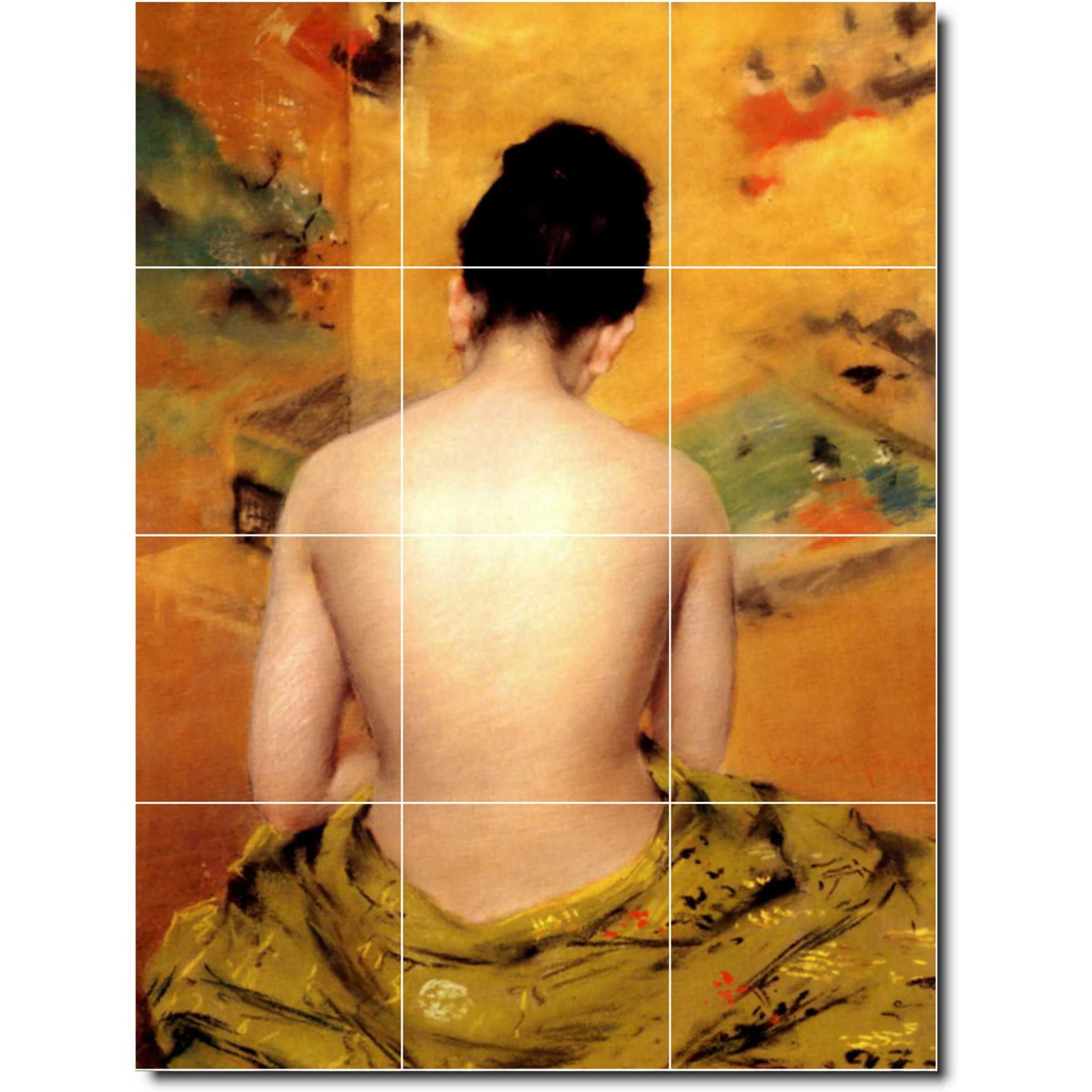 william chase nude painting ceramic tile mural p01493