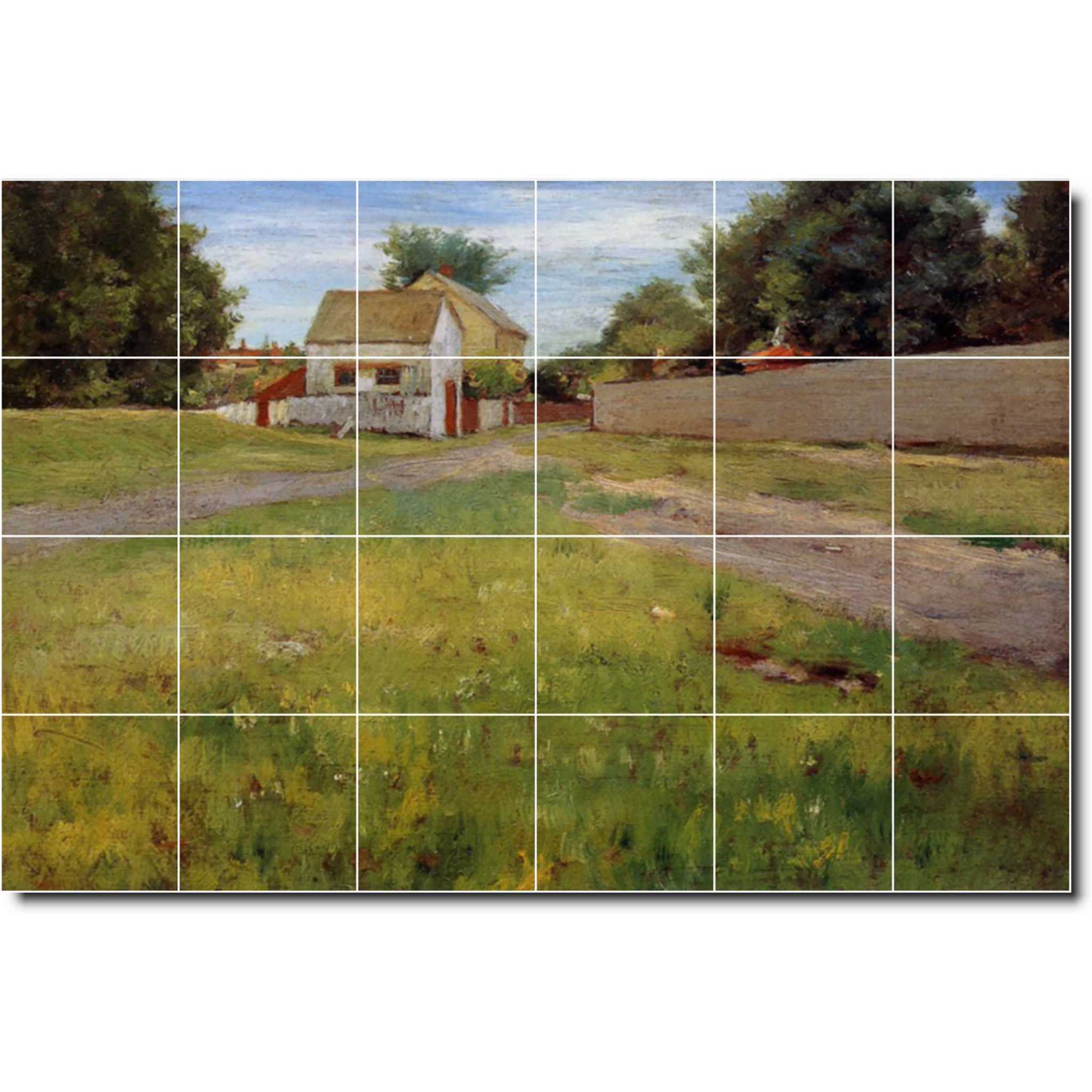 william chase country painting ceramic tile mural p01498