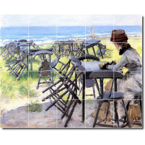 william chase waterfront painting ceramic tile mural p01517