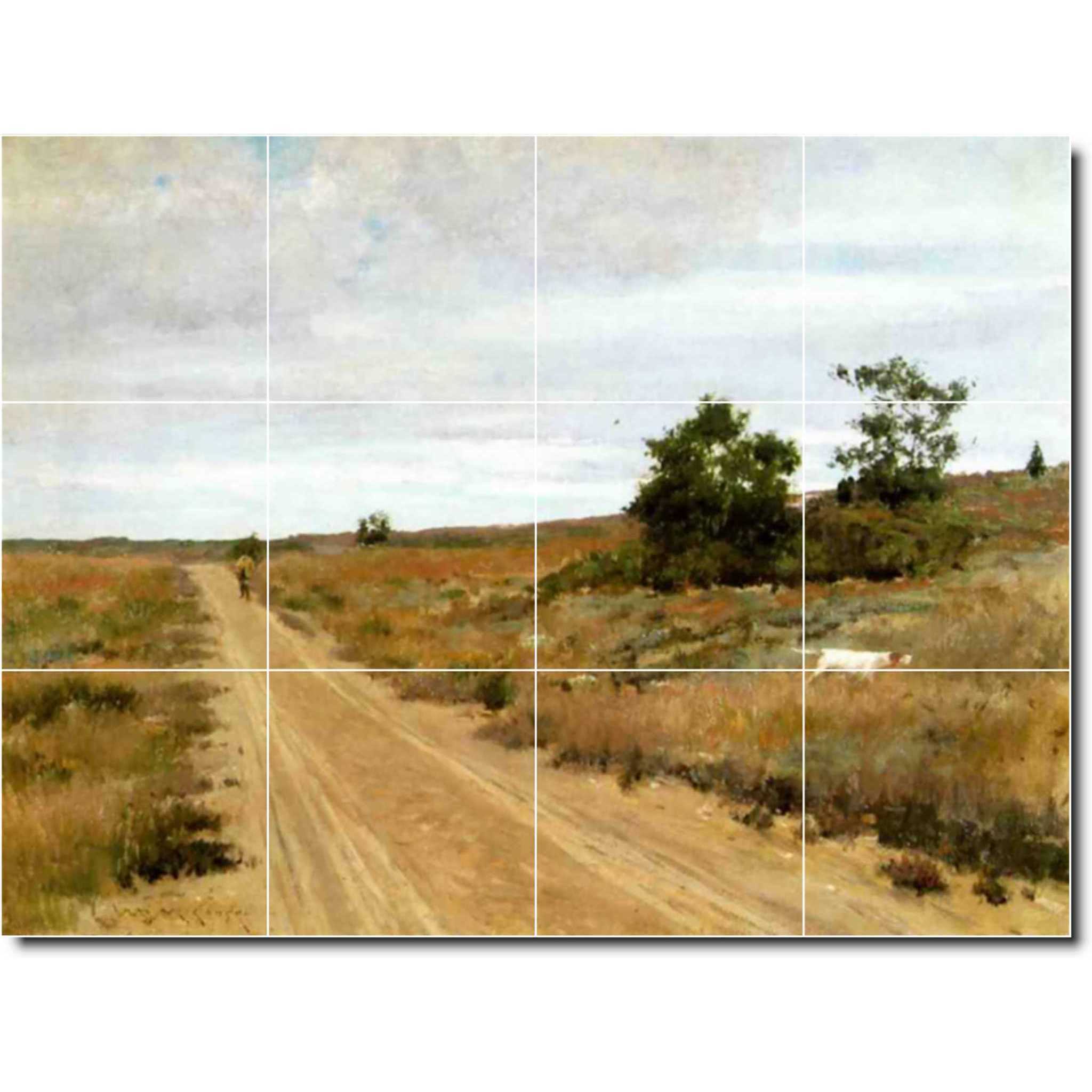 william chase country painting ceramic tile mural p01534