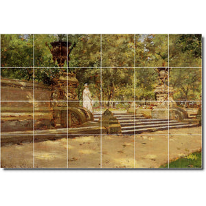 william chase country painting ceramic tile mural p01610
