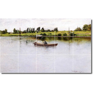 william chase waterfront painting ceramic tile mural p01611