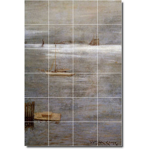 william chase waterfront painting ceramic tile mural p01619