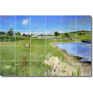 william chase country painting ceramic tile mural p01627