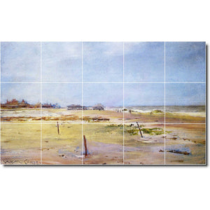 william chase waterfront painting ceramic tile mural p01635