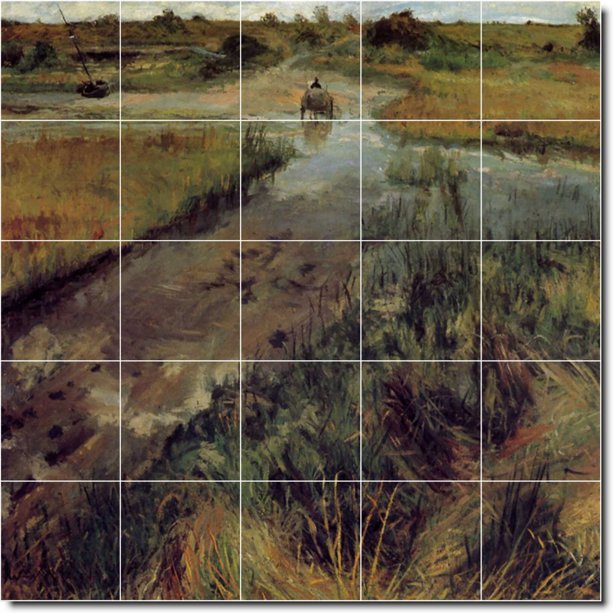 william chase country painting ceramic tile mural p01650