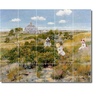william chase country painting ceramic tile mural p01657