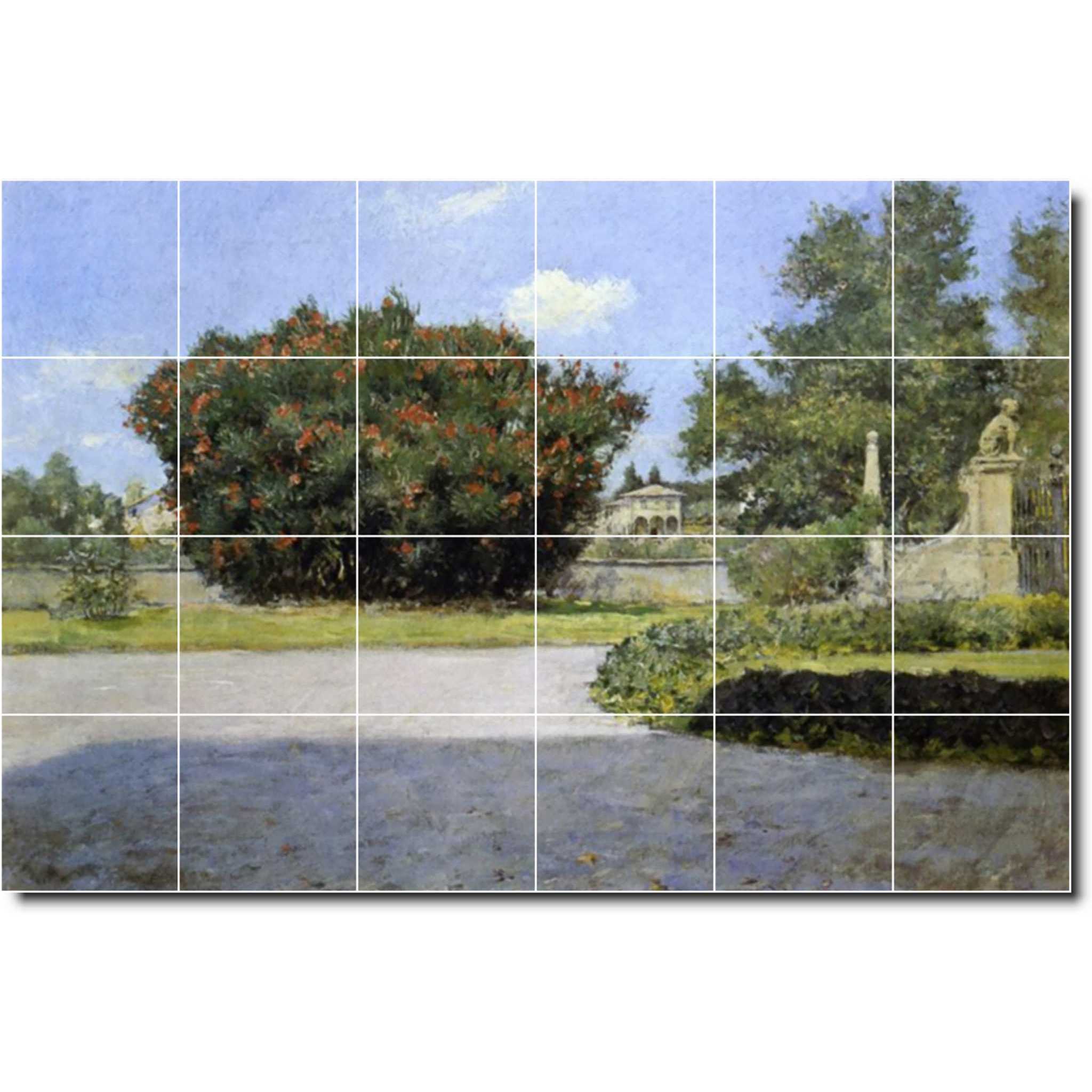 william chase country painting ceramic tile mural p01659
