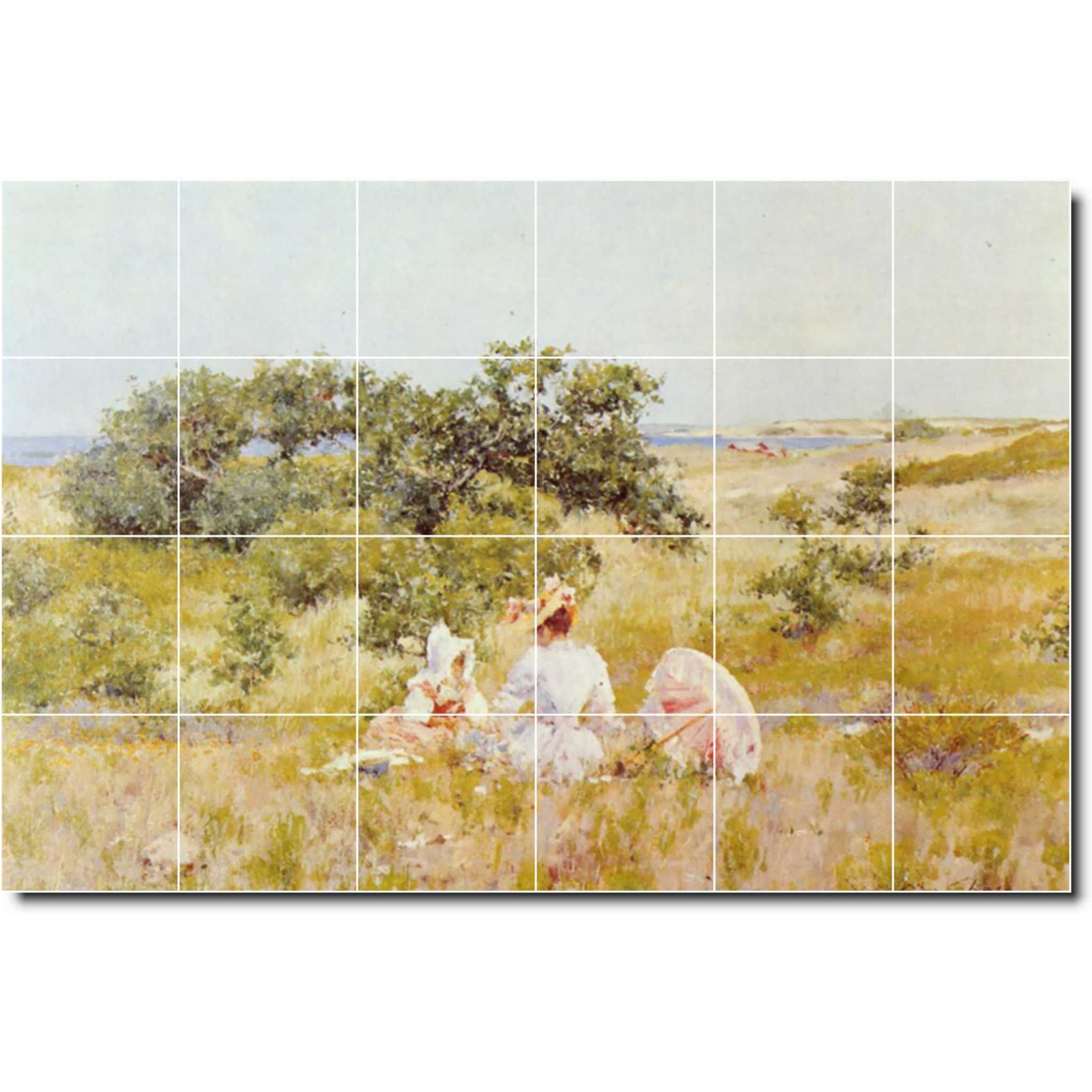 william chase country painting ceramic tile mural p01667