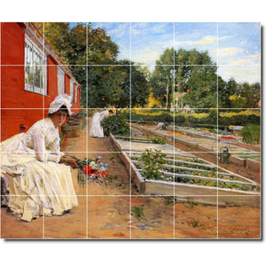 william chase country painting ceramic tile mural p01680