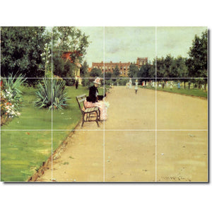 william chase country painting ceramic tile mural p01683