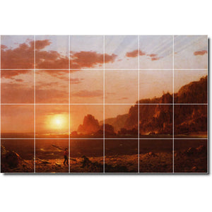 frederic church waterfront painting ceramic tile mural p01735